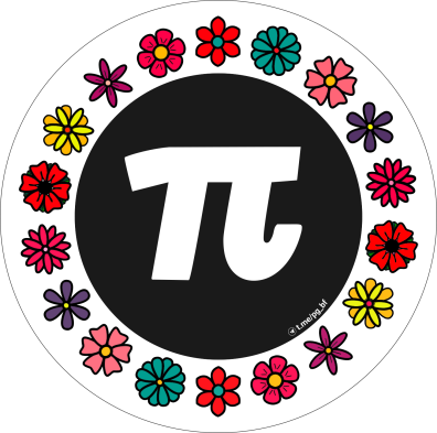 Pi with flower circle around it